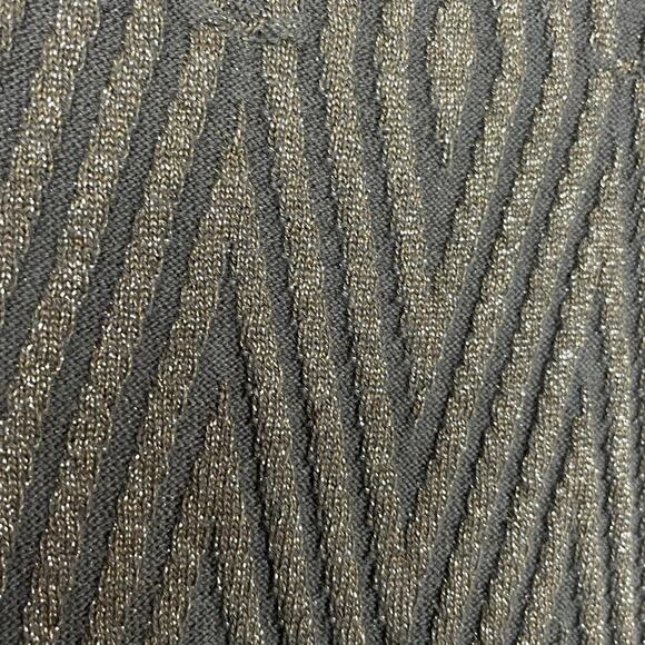 Objects D’Art Petite PL Brown Gold Ribbed Ruffle Top Boatneck Whimsigoth Y2K Gla - Picture 4 of 7